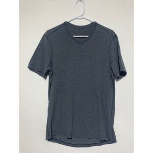 Lululemon Men Gray V-Neck Short Sleeve Shirt No Size Dot